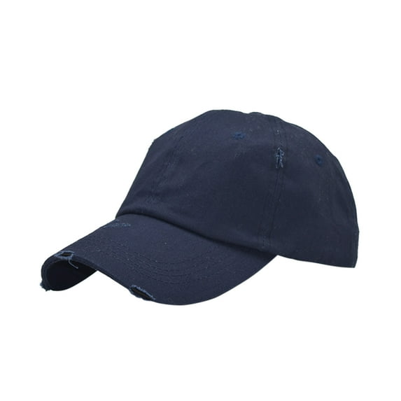Fgnfyis Baseball Cap with Holes Ponytail Cap Curved Brim Spring Summer Women's Outdoor Sports Hats for Women Navy