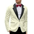 thumbnail image 1 of Fgnfyis Blazer for Men Mens Tailored Fit Suit Coat for Business Party Wedding and Events with Stylish Collar Design Versatile Mens Jacket Beige M, 1 of 6