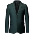 thumbnail image 1 of Fgnfyis Blazer for Men Modern Slim Fit Two Button Tailored Business Jacket for Formal Attire Jackets for Men Green XXXXXL, 1 of 4