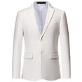 thumbnail image 1 of Fgnfyis Blazer for Men Modern Slim Fit Two Button Tailored Business Jacket for Formal Attire Jackets for Men White XXXL, 1 of 4