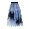 thumbnail image 1 of Fgnfyis Boneless A Hem Wedding Dress Long Petticoat Tutu Skirt Women's Versatile Gradient Color Irregular Mesh Skirt Layer Blue L, 1 of 2