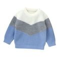 thumbnail image 1 of Fgnfyis Boys Knit Sweater Long Sleeve Warm Top for Fall and Winter Seasonal Comfort Wear Sky Blue 6-9 Months, 1 of 9