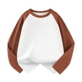 thumbnail image 1 of Fgnfyis Boys Long Sleeve Shirts Toddler Kids Baby Kids Shirts Raglan Shirt Baseball Tee Tops for Kids Boys T Shirts Coffee 2-3 Years, 1 of 3