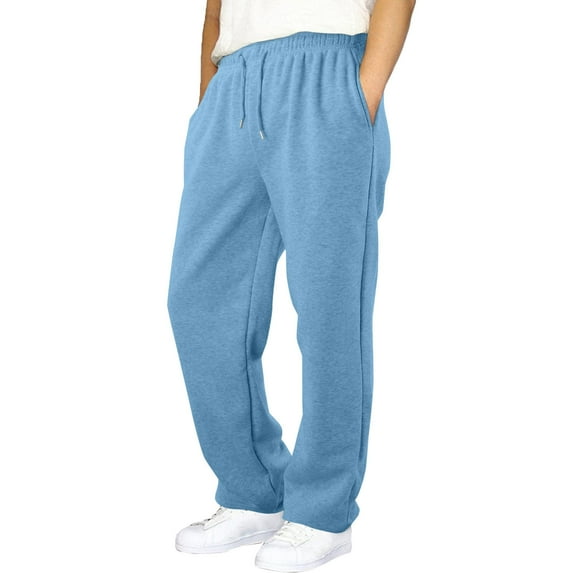 Fgnfyis Boys Loose Fit Wide Leg Sweatpants Comfortable Casual Wear Solid Color Design Adjustable Drawstring Waistband for Everyday Play and Relaxation Sky Blue 15-16 Years