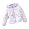 thumbnail image 1 of Fgnfyis Boys Packable Winter Jacket with Metallic Shine Hooded Design for Insulated Warmth and Comfortable Outdoor Activities Light Purple 12-18 Months, 1 of 1