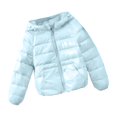 thumbnail image 1 of Fgnfyis Boys Packable Winter Jacket with Metallic Shine Hooded Design for Insulated Warmth and Comfortable Outdoor Activities Sky Blue 12-18 Months, 1 of 1