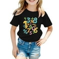 thumbnail image 1 of Fgnfyis Boys T Shirts Childrens Cute Math Themed Casual and Versatile T Shirt Girls Tops Black 4-5 Years, 1 of 4