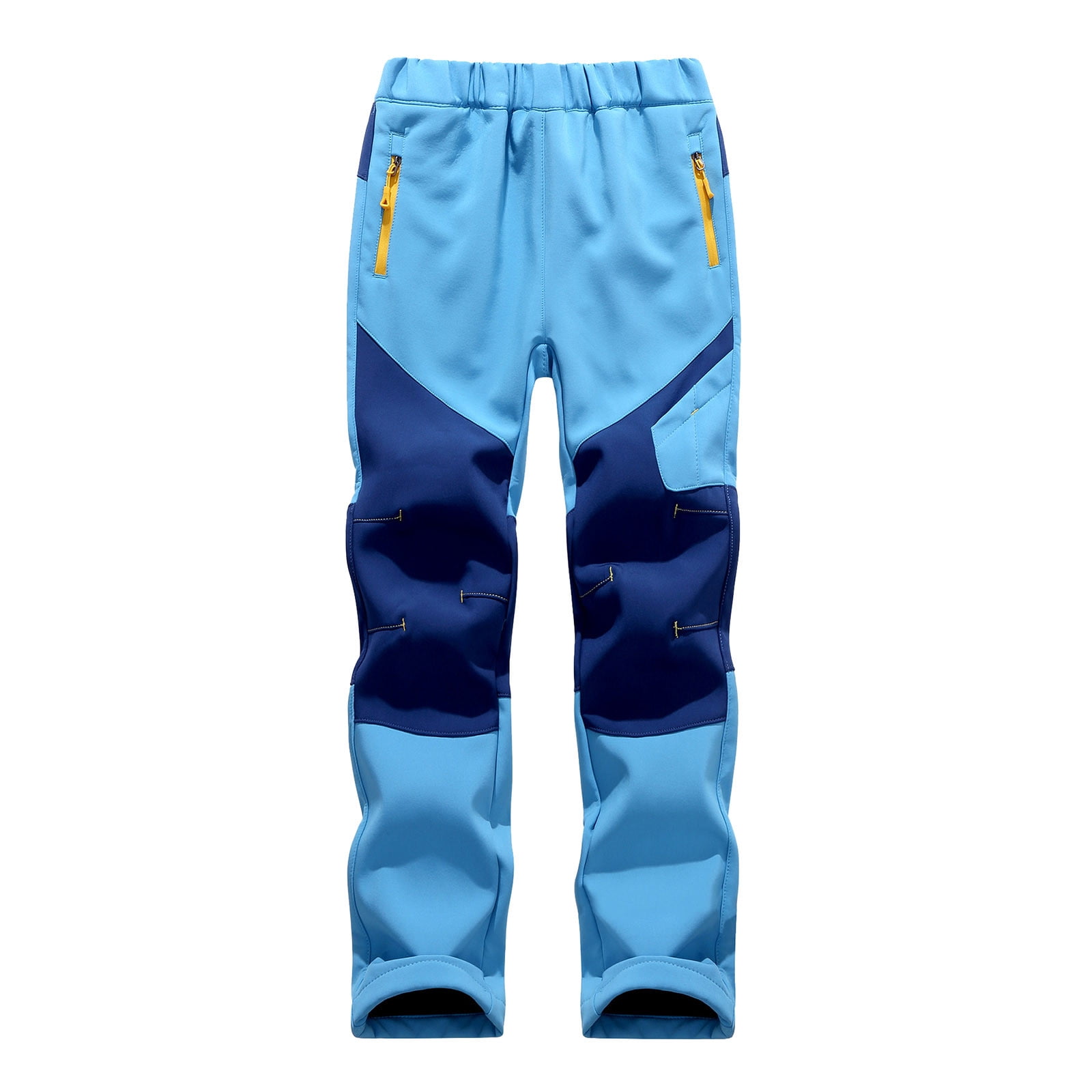 Fgnfyis Boys Winter Ski Pants with Patchwork Design and Insulated Warmth for Outdoor Sports and Casual Activities BU1 5-6 Years