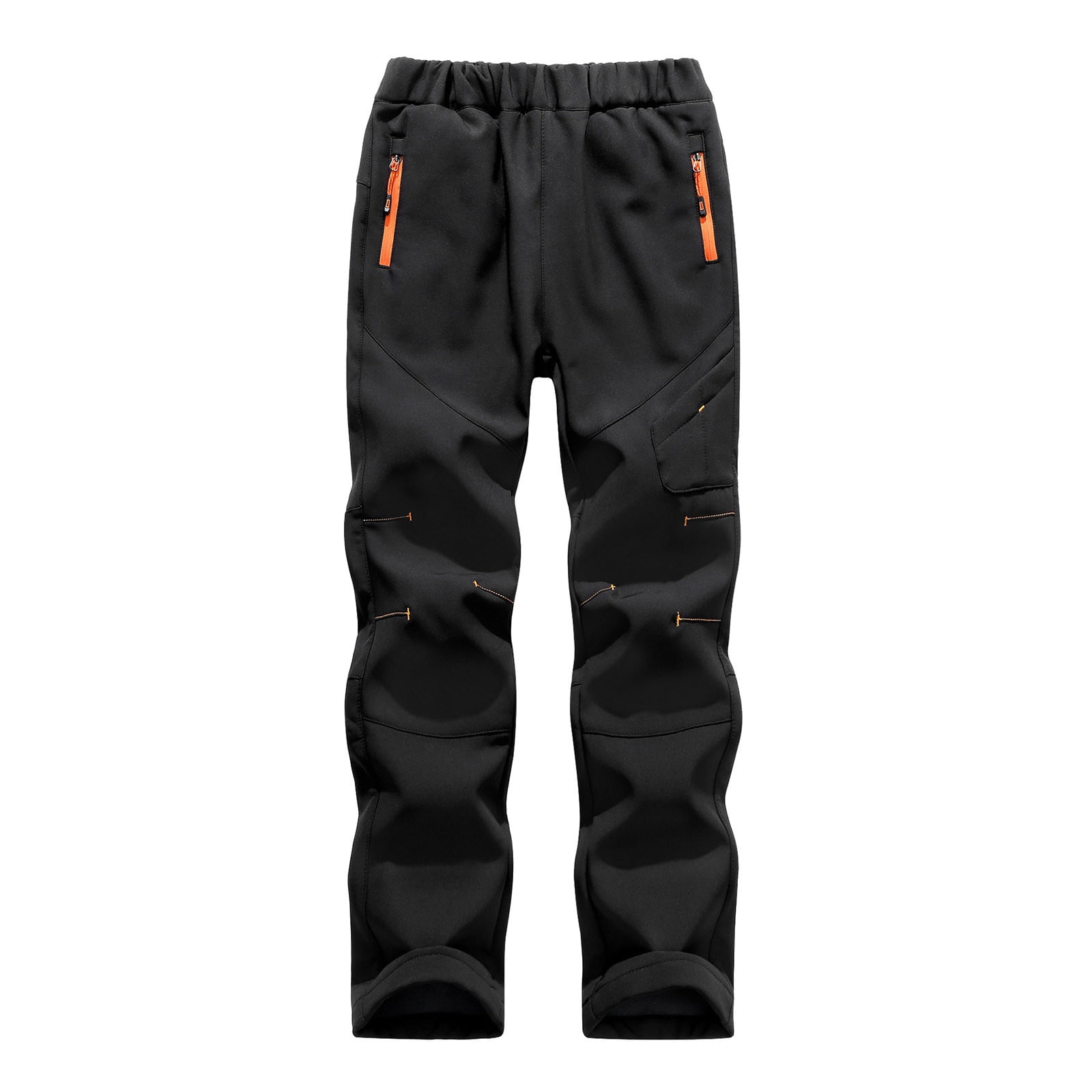 Fgnfyis Boys Winter Ski Pants with Patchwork Design and Insulated Warmth for Outdoor Sports and Casual Activities Black 12-14 Years