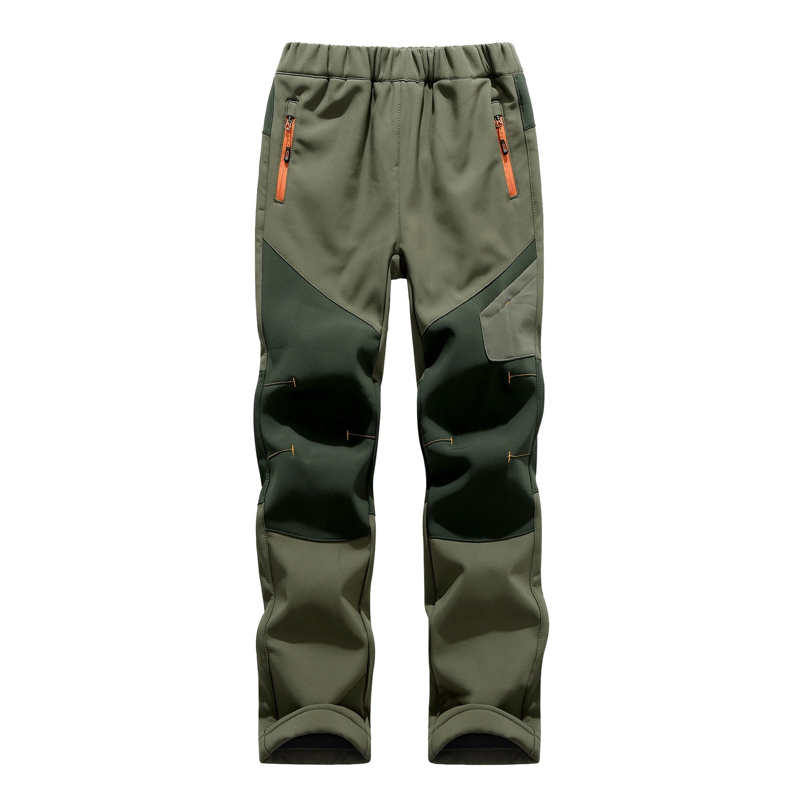 Fgnfyis Boys Winter Ski Pants with Patchwork Design and Insulated Warmth for Outdoor Sports and Casual Activities Green 10-12 Years
