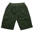 thumbnail image 1 of Fgnfyis Boys Youth Casual Loose Fit Cargo Shorts with Stretch Comfort Outdoor Adventure Daily Wear Durable Twill Fabric Army Green 9-10 Years, 1 of 8