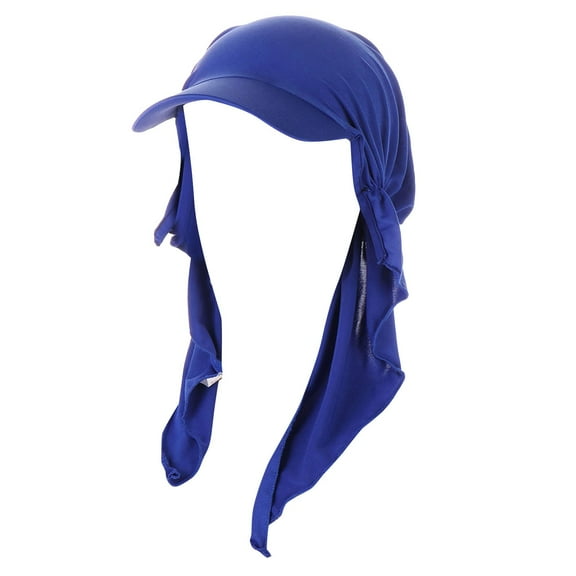 Fgnfyis Breathable Baseball Cap with Hijab Shawl Fabric Turban Summer Headscarf for Women and Men Blue One Size