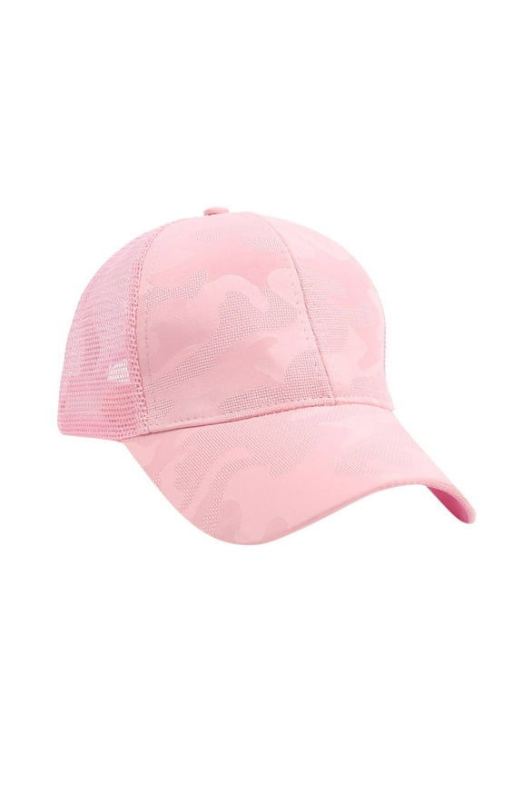 Breathable Camouflage Baseball Cap Sun Hat for Men and Women Beach Mens Cowboy Hat Pink