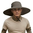 thumbnail image 1 of Fgnfyis Breathable Outdoor Sun Hat for Men and Women Wide Brim UPF 50+ Fishing Hiking Summer Travel Lightweight Adjustable Bucket Cap Army Green One Size, 1 of 5