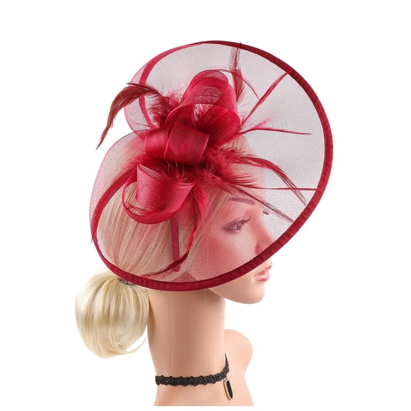 Fgnfyis Bride Headpiece Tea Party Hair Flower Prom Hair Accessories for Women Elegant and Festive Red