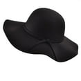 thumbnail image 1 of Fgnfyis British Retro Dome Hat Autumn Winter Large Brimmed Sun Hats for Women Black, 1 of 5