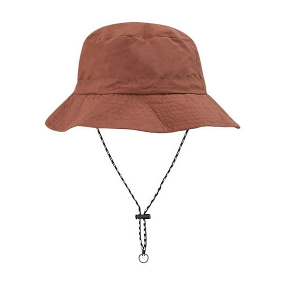 Fgnfyis Bucket Hat for Men Women Outdoor Sun Protection Packable Fishing Hat Hiking Camping Travel Bucket Hats for Men Brick Red