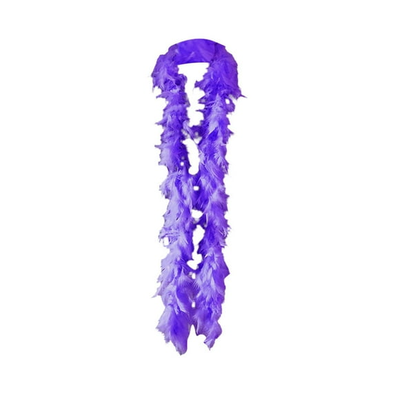Fgnfyis Carnival Fashion Turkey Feather Strip Stage Gathering Flower Bundle Scarf Decorative accessory Purple