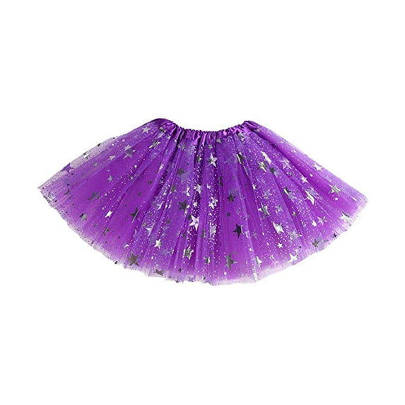 Fgnfyis Carnival Girls Skirts Star Sequins Tutu Baby Toddler Party Dance Performance Purple One Size