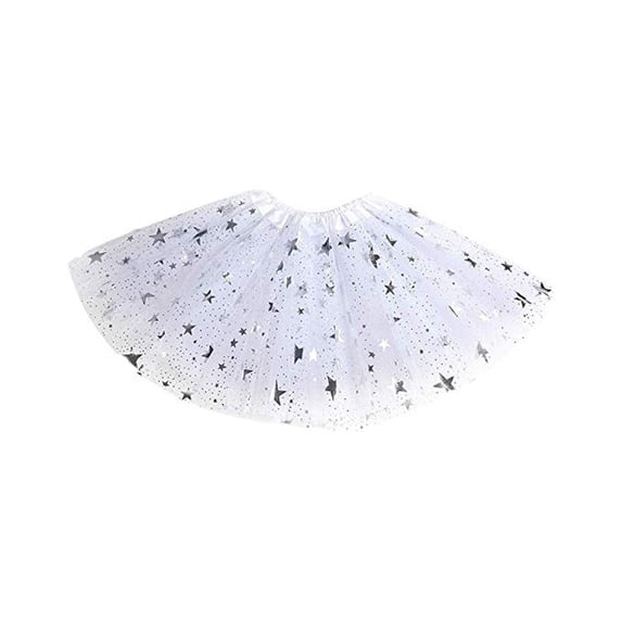 Fgnfyis Carnival Girls Skirts Star Sequins Tutu Baby Toddler Party Dance Performance White One Size