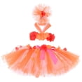 thumbnail image 1 of Fgnfyis Carnival Girls Skirts Tropical Luau Party Dress Skirt for Beach Bonfire Dance Performance Theme Celebration Orange 2-3 Years, 1 of 4