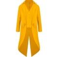 thumbnail image 1 of Fgnfyis Carnival Jacket for Men Long Tailcoat Gothic Striped Tuxedo Frock Mens Coats Yellow XL, 1 of 9