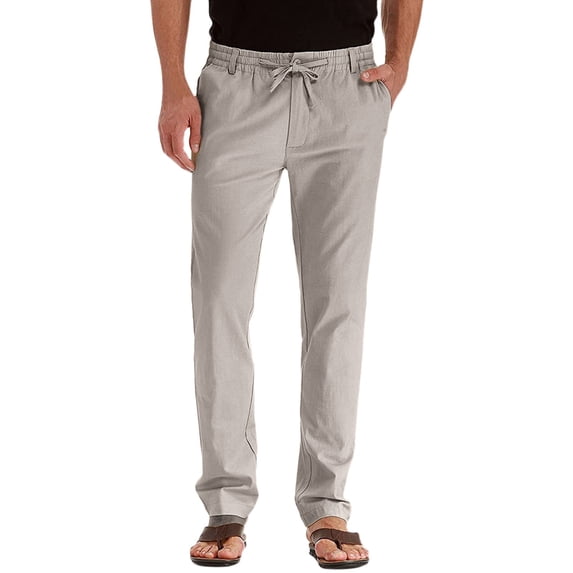 Fgnfyis Casual Pants Have Elastic Waistband and Zip Fly with Adjustable Internal Drawstring for A Custom Fit for Men Mens Pants Beige XXXL