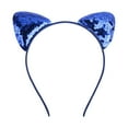 thumbnail image 1 of Fgnfyis Childrens Glitter Cat Ears Headband Sparkling Cartoon Festival Party Hair Accessory for Girls Navy One Size, 1 of 2