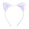 thumbnail image 1 of Fgnfyis Childrens Glitter Cat Ears Headband Sparkling Cartoon Festival Party Hair Accessory for Girls White One Size, 1 of 2