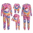 thumbnail image 1 of Fgnfyis Christmas Pajamas for Family Tie Dye Snowman Print Long Sleeve Soft Cozy 2 Piece Pajamas Set Tops Pants Sleepwear, 1 of 8