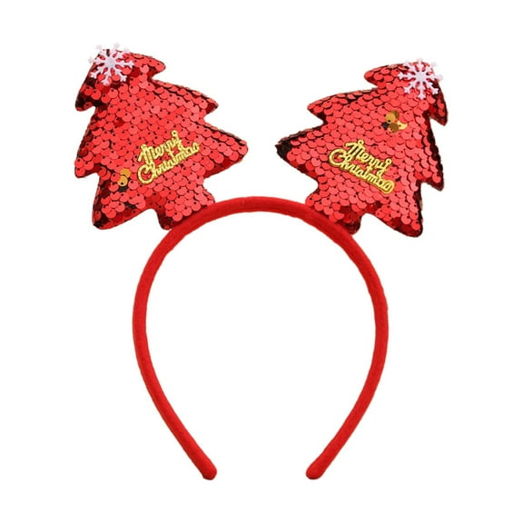 Fgnfyis Christmas Reindeer Ear Headband Festive Hair Accessory for Kids Holiday Dress Up Props Grey One Size