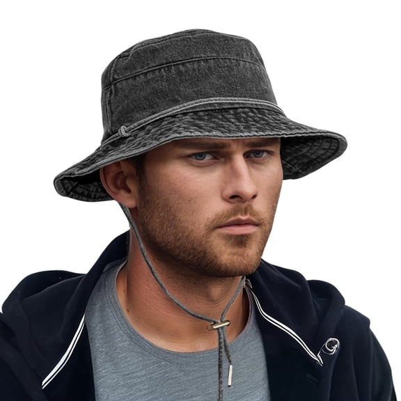 Fgnfyis Classic Cowboy Hat for Everyday Western Style and Outdoor Adventure Sun Headwear Black One Size