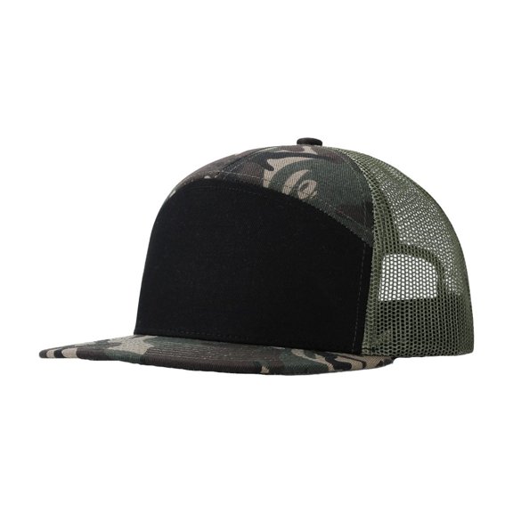 Fgnfyis Classic Piece Trucker Mesh Baseball Cap Adjustable Snapback Driver Hat for Men Women Dark Gray One Size