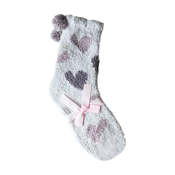 Fgnfyis Coral Velvet Womens Socks Adorable and Winter Thickened Medium Tube Socks Floor Socks Sleep Socks Soft Fuzzy Blue One Size