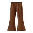 thumbnail image 1 of Fgnfyis Cozy Girls Wide Leg Bottoms for Everyday Casual Wear and Comfort Fabric Fall Season Pants Coffee 3-4 Years, 1 of 5