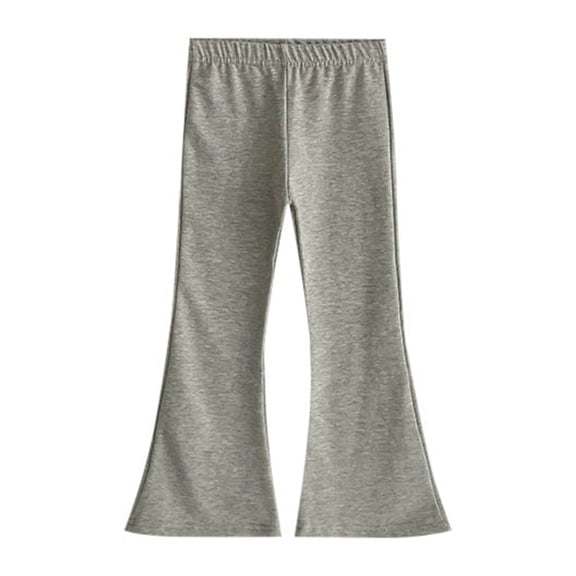 Fgnfyis Cozy Girls Wide Leg Bottoms for Everyday Casual Wear and Comfort Fabric Fall Season Pants Grey 18-24 Months