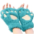 thumbnail image 1 of Fgnfyis Cute Cartoon Gloves for Women Cozy Fingerless Winter Warmth Fashion Accessory Blue One Size, 1 of 9
