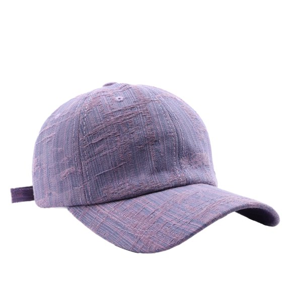 Fgnfyis Denim Texture Baseball Cap Adjustable Snapback Hat for Outdoor Sports Hiking Travel Sun Purple One Size