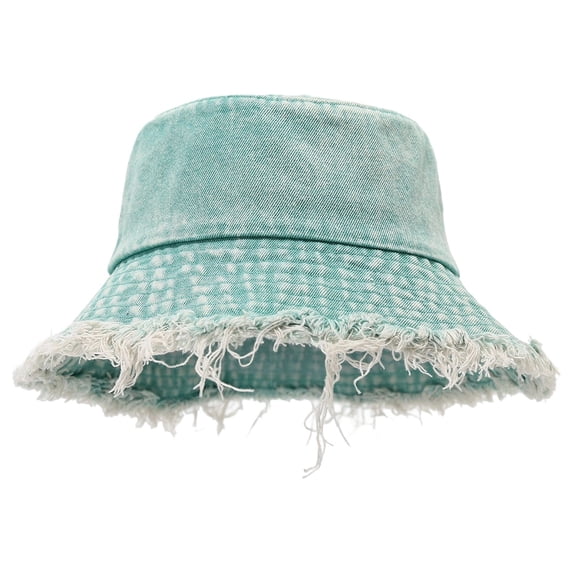 Fgnfyis Distressed Denim Bucket Hat Unisex Washed Fisherman Sun Outdoor Travel Street Style Fashion Headwear GN1 M