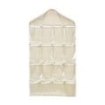 thumbnail image 1 of Fgnfyis Double Sided Hanging Wardrobe Organizer Storage Tool with 16 Pockets for Socks for Women Underwear Accessories Closet Clothes Arranger Beige, 1 of 1