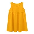 thumbnail image 1 of Fgnfyis Dresses for Girls Fashion Sleeveless Casual A Line Skater School Party Toddler Girl Dress Yellow 12-18 Months, 1 of 4