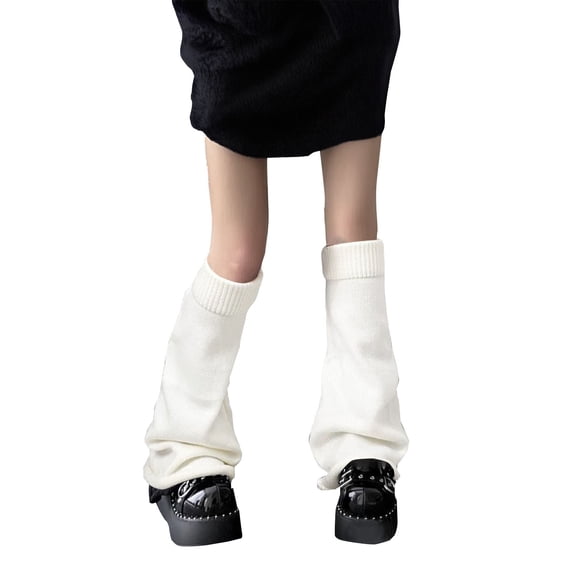Fgnfyis Durable Stockings for Home and Leisure Comfortable Slim Fit for Winter Versatile Accessories Women's Knitted Leg Warmers White