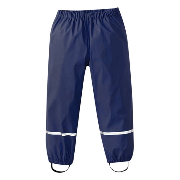 Fgnfyis Durable Windproof Rain Trousers for Kids Outdoor Play Gear Elastic Waist Comfortable During Weather Activities Navy XL