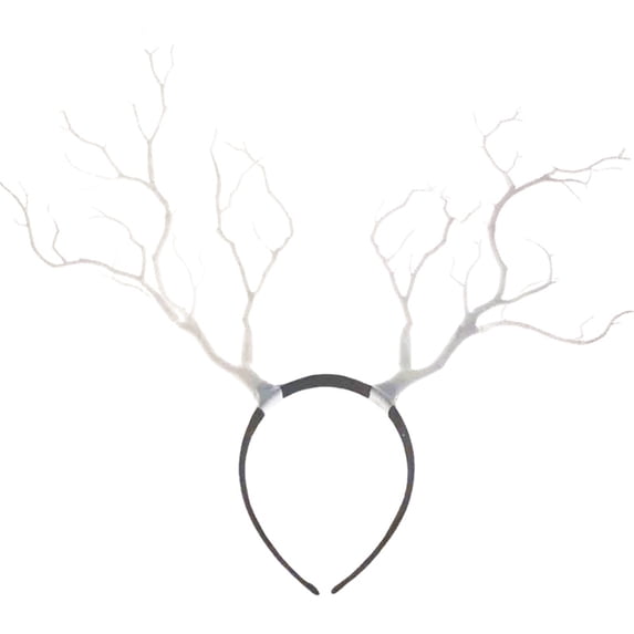 Fgnfyis Easter LED Light up Twig Branch Deer Womens Headbands Hairband Girls Floral White