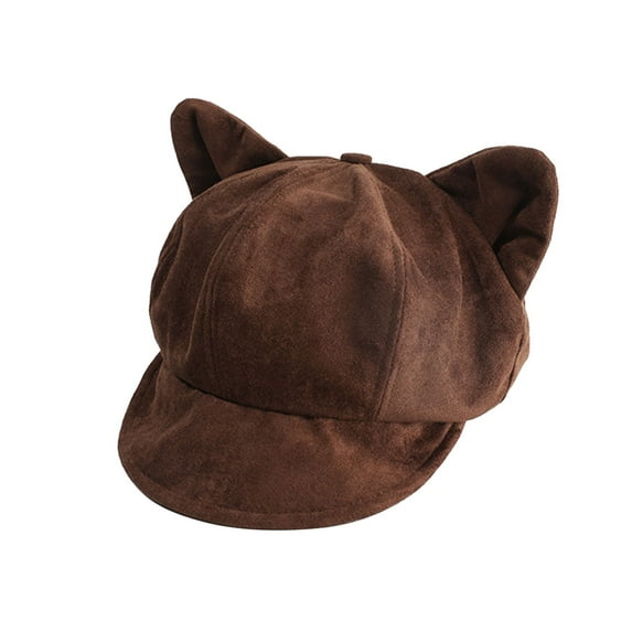 Fgnfyis Elegant Beret Hat Classic Slouchy Boy Cap Fashionable Headwear for Daily Outfits Face Womens Hats Coffee