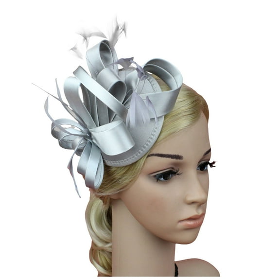 Fgnfyis Elegant Black Evening Mini Top Hat for Bride Wedding and Party Hair Accessory Velvet and Sophisticated Silver