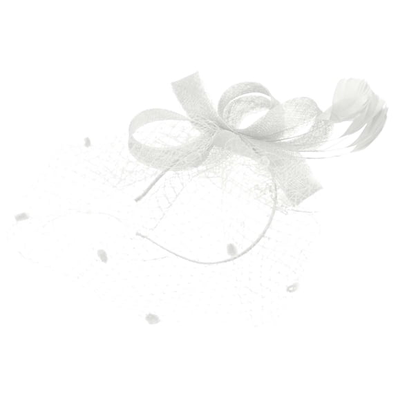 Fgnfyis Elegant Bridal Hat Hairpiece Featuring Feathers and Floral Linen Headband Wedding Accessories for Women Beige One Size