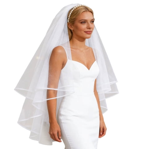 Fgnfyis Elegant Bridal Headbands for Women Wedding Hair Headpiece Comb Headband White_001