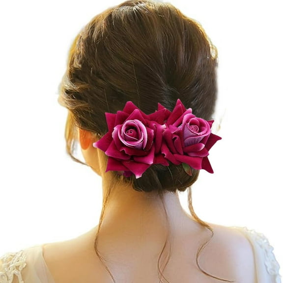 Fgnfyis Elegant Floral Hair Comb Headpiece for Women Bridal Wedding Girls Headband Accessories Purple One Size