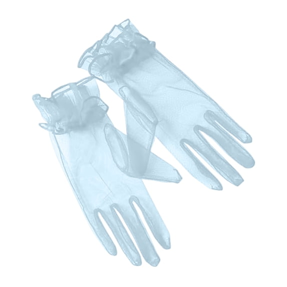 Fgnfyis Elegant Transparent Short Mesh Gloves for Women Bridal Wedding Evening Slim Fit Stylish Halloween Dance Party BU1